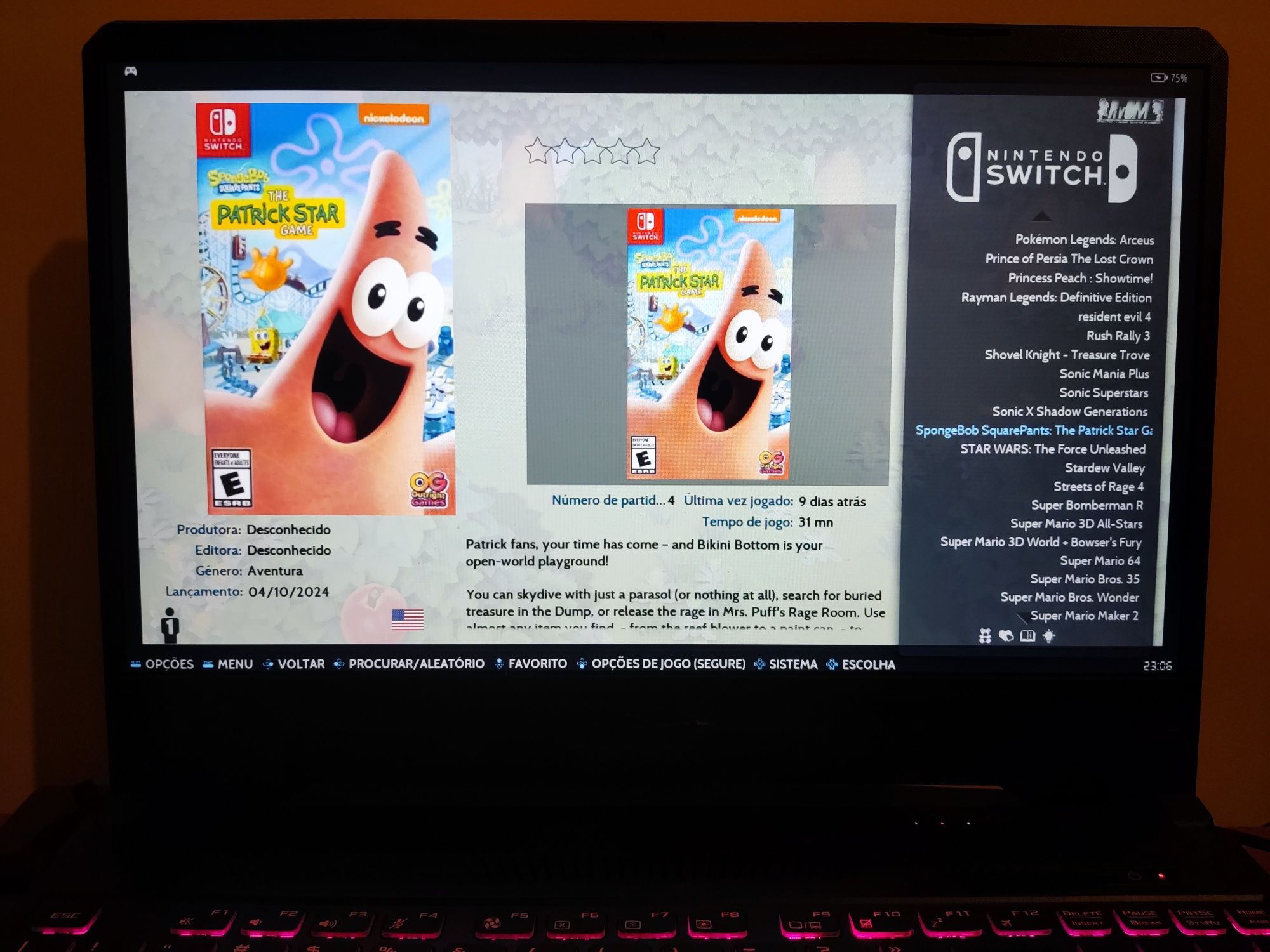Retrobat N. Switch - 90 jogos