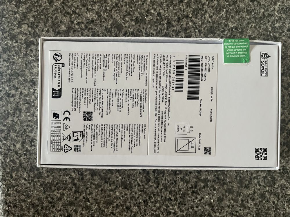 Oppo A40m novo fechado