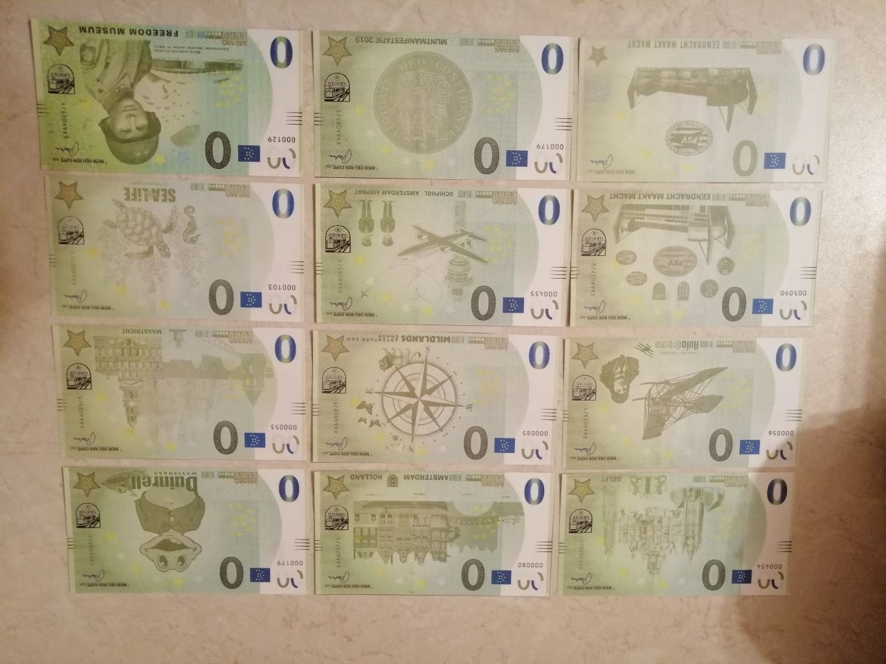 Memo Euro banknoty okolicznościowe.