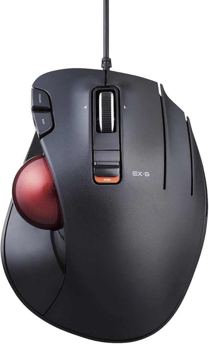 Ergonomia i precyzja: Mysz Elecom EX-G z czerwoną kulą do gier