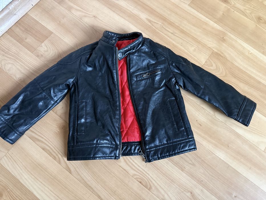Шкіряна дитяча куртка косуха на хлопчика 98/104