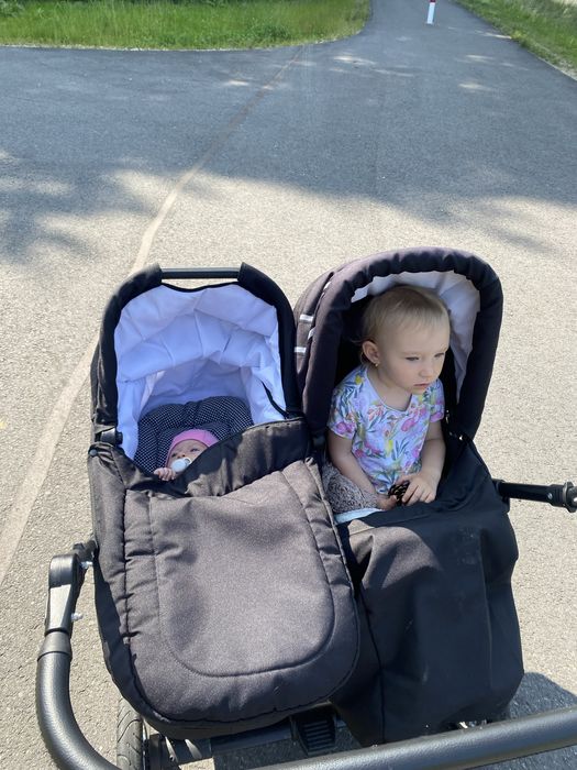 Wózek podwojny dla bliźniąt wózek dla pary