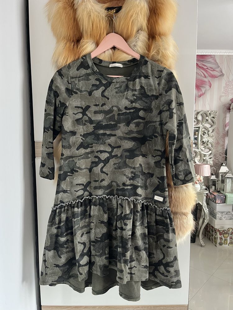 Włoska damska sukienka moro oversize uni