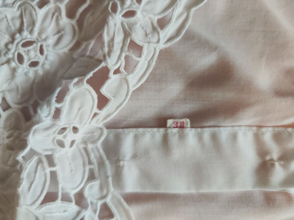 Blusa bordado da Madeira n 38, branca