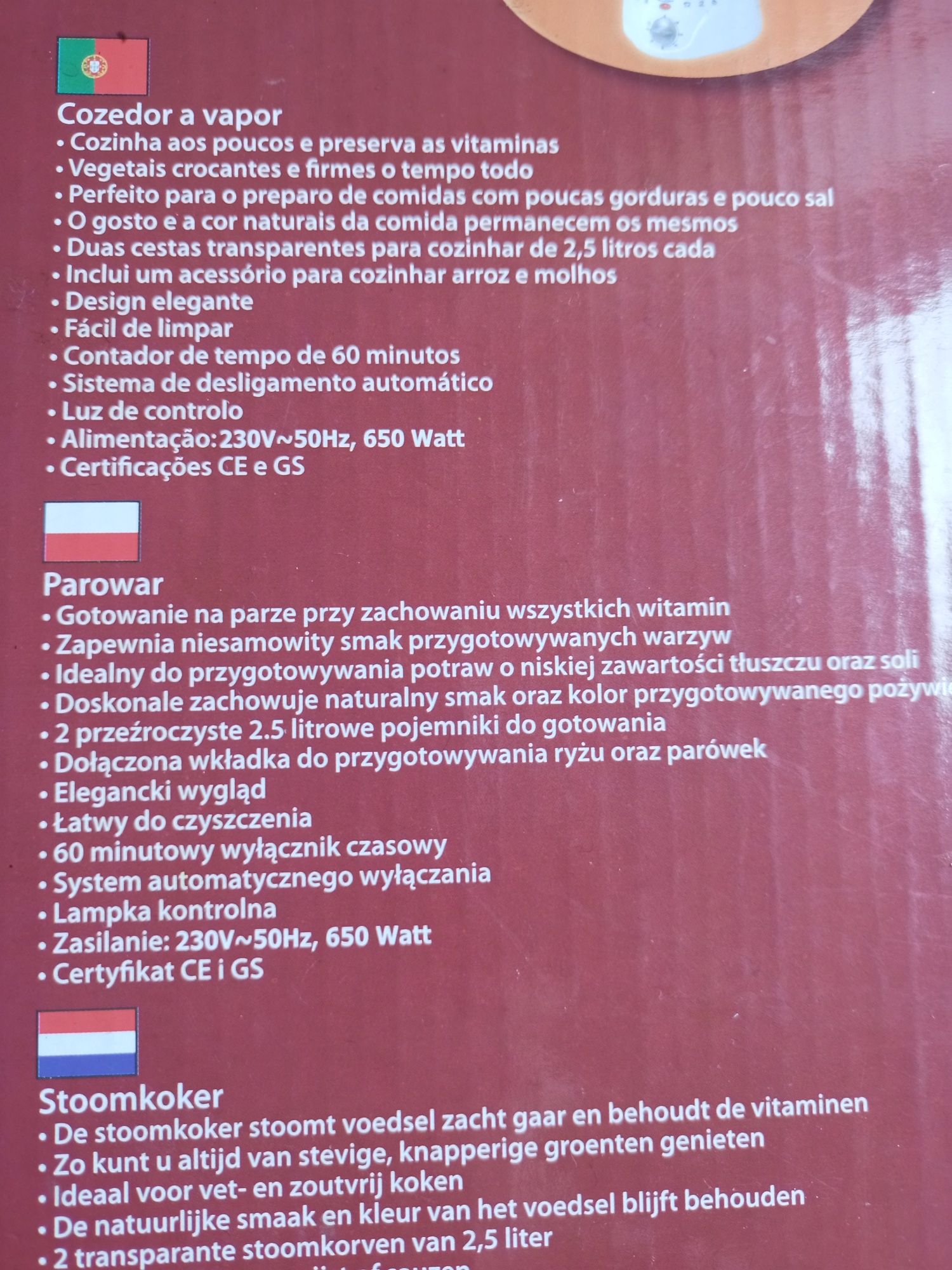 Parowar elta karton