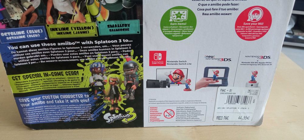 Amiibo splatton3 Legend of Zelda novo caixa fechada no