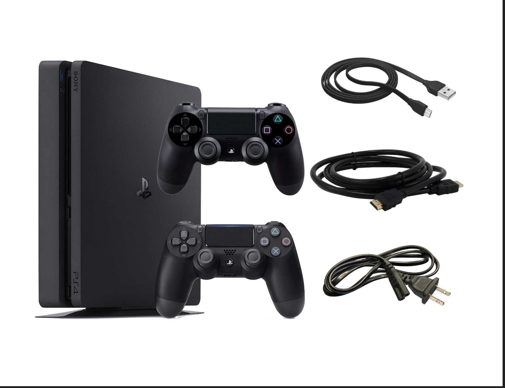 Konsola Sony PlayStation 4 slim 500 GB czarny DWA PADY Komplet