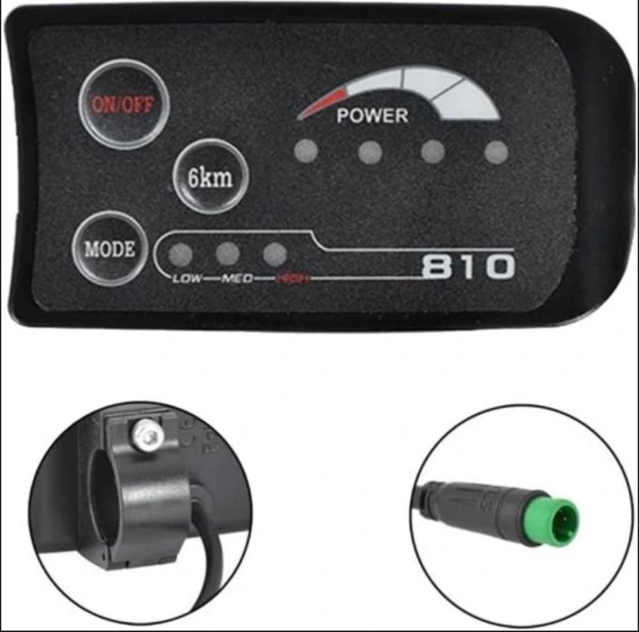Elektryczny wyświetlacz rowerowy 36V 48V LED S810