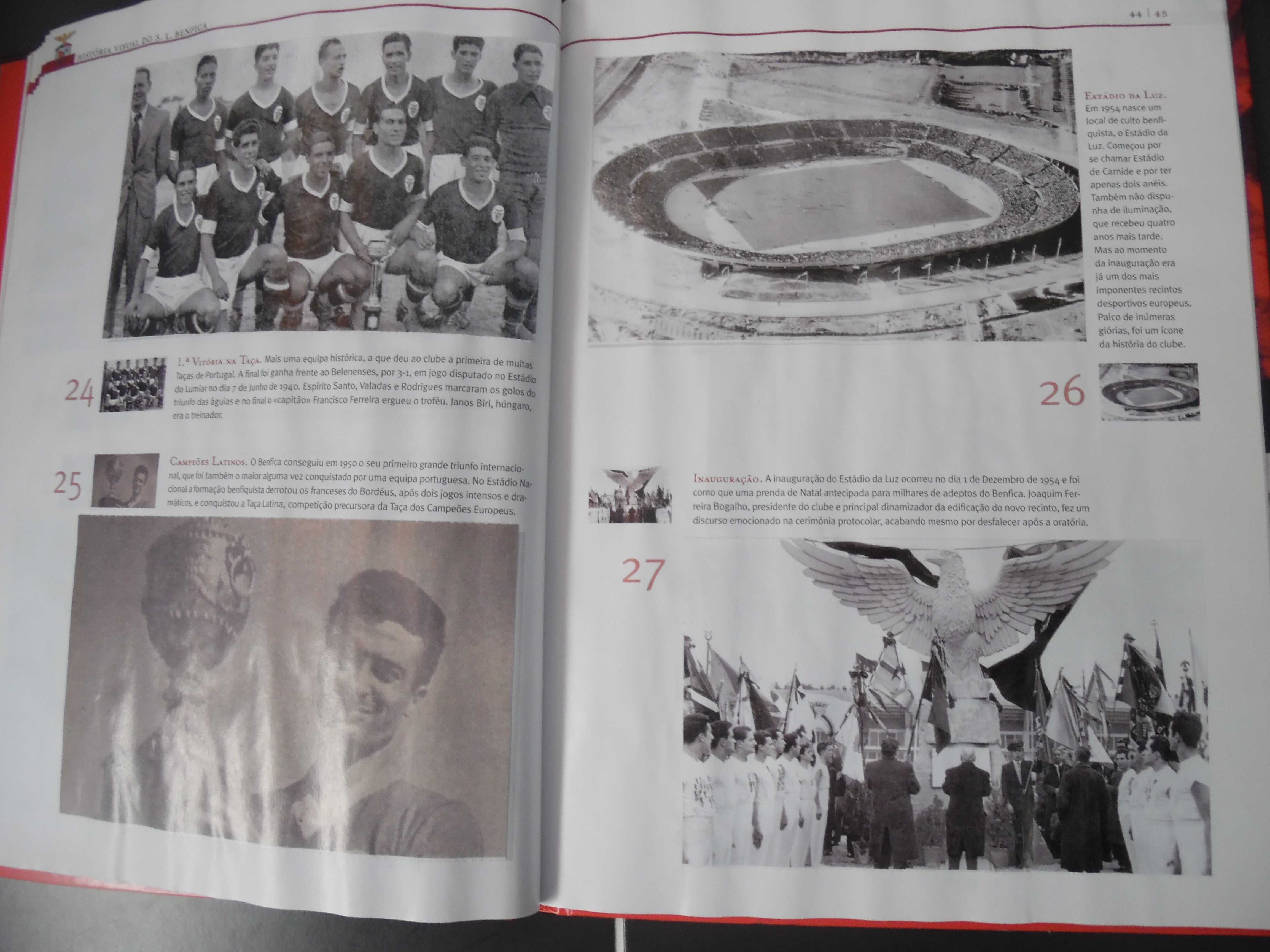 Livro História Visual do S.L. Benfica muito ilustrado. Clássicos.