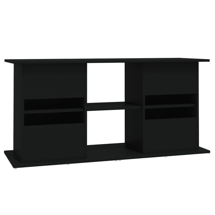 Szafka pod akwarium czarna, 121x41x58 cm, elegancka i funkcjonalna