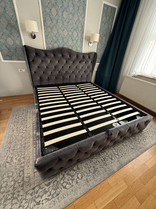 Łóżko tapicerowane 180x200 szare