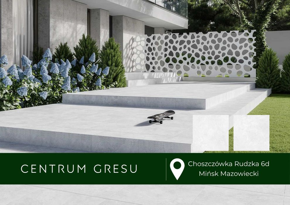 Płyty Płytki tarasowe gres ceramika CRUSIL IVORY 60x60x2 taras podjazd