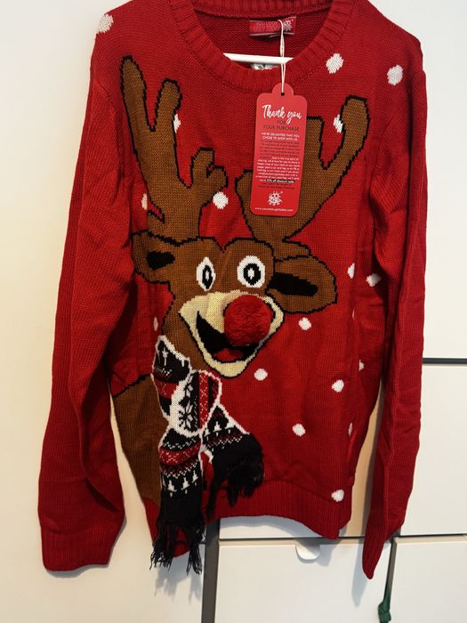 Sweterek swiateczny sweter cieply predent mikolaj hit