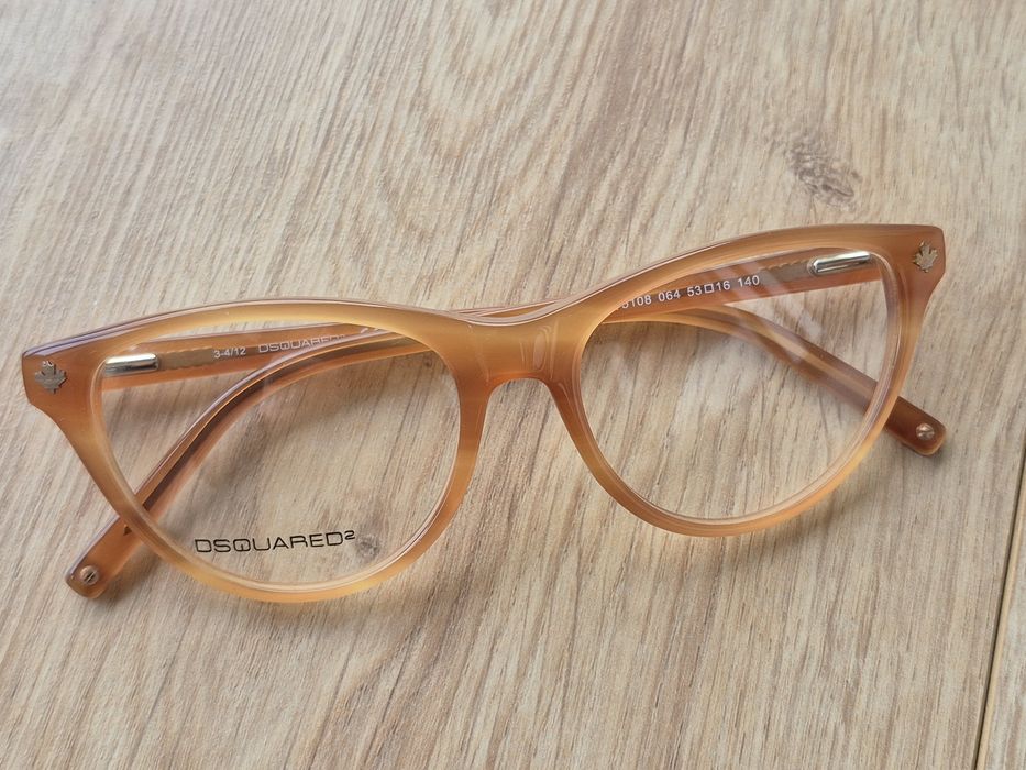 Stylowa oprawka damska w kolorze Honey DQ 5108  DSQUARED2 !