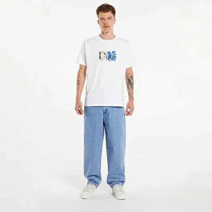 Широкі чоловічі блакитні джинси Dime logo baggy трендові штани sk8