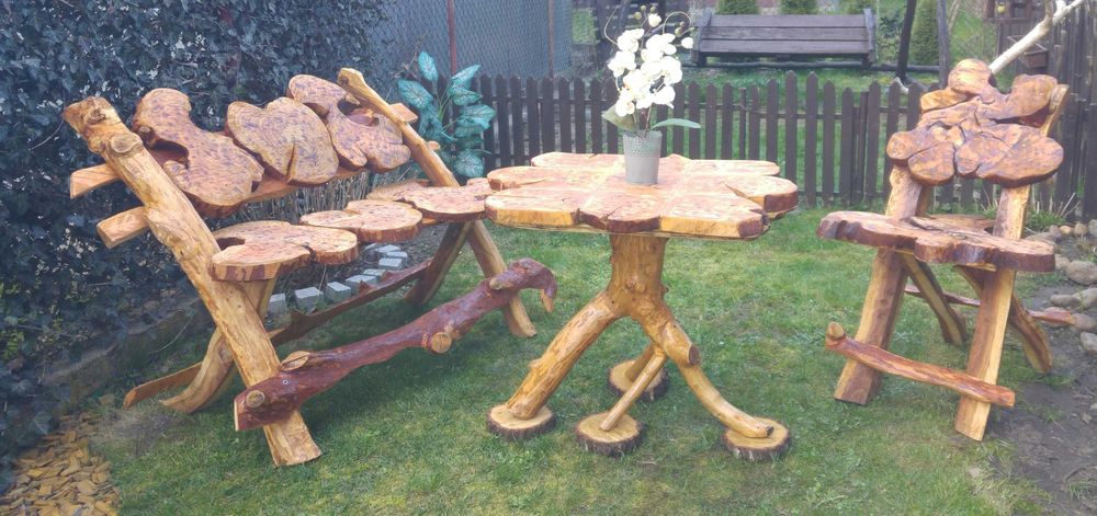 Krzesla,stol,Karmik dla ptakow-debowy.Stolik kawowy.