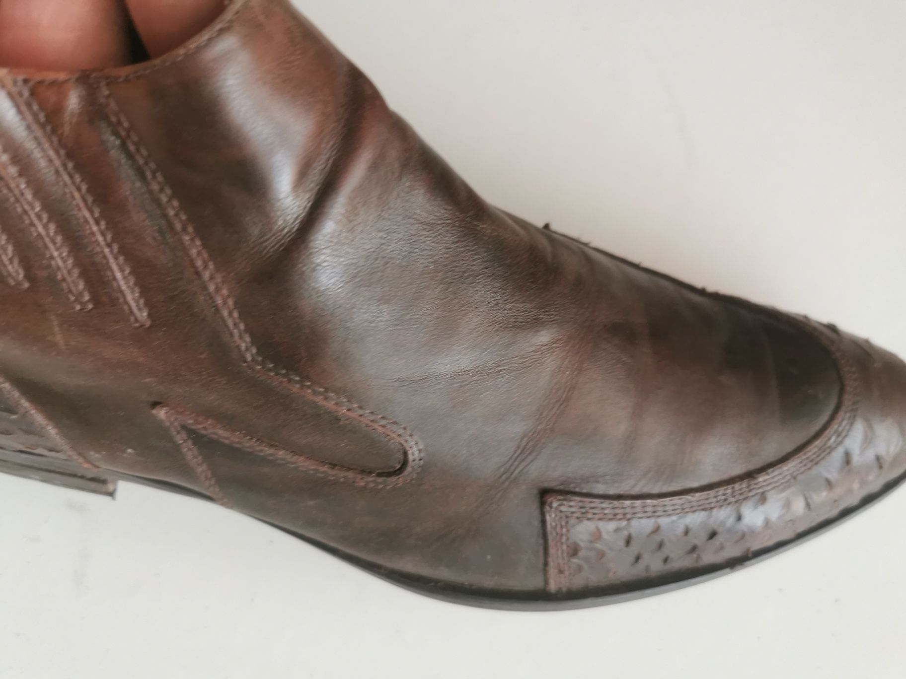 Buty skórzane sztybety firmy zachodnich excluzywnych Rozmiary