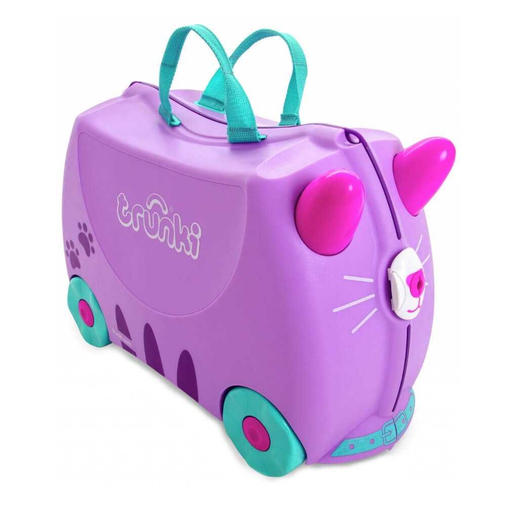 Trunki WALIZKA dla Dzieci Jeżdżąca Walizeczka Jeździk Kotek Cassie Róż