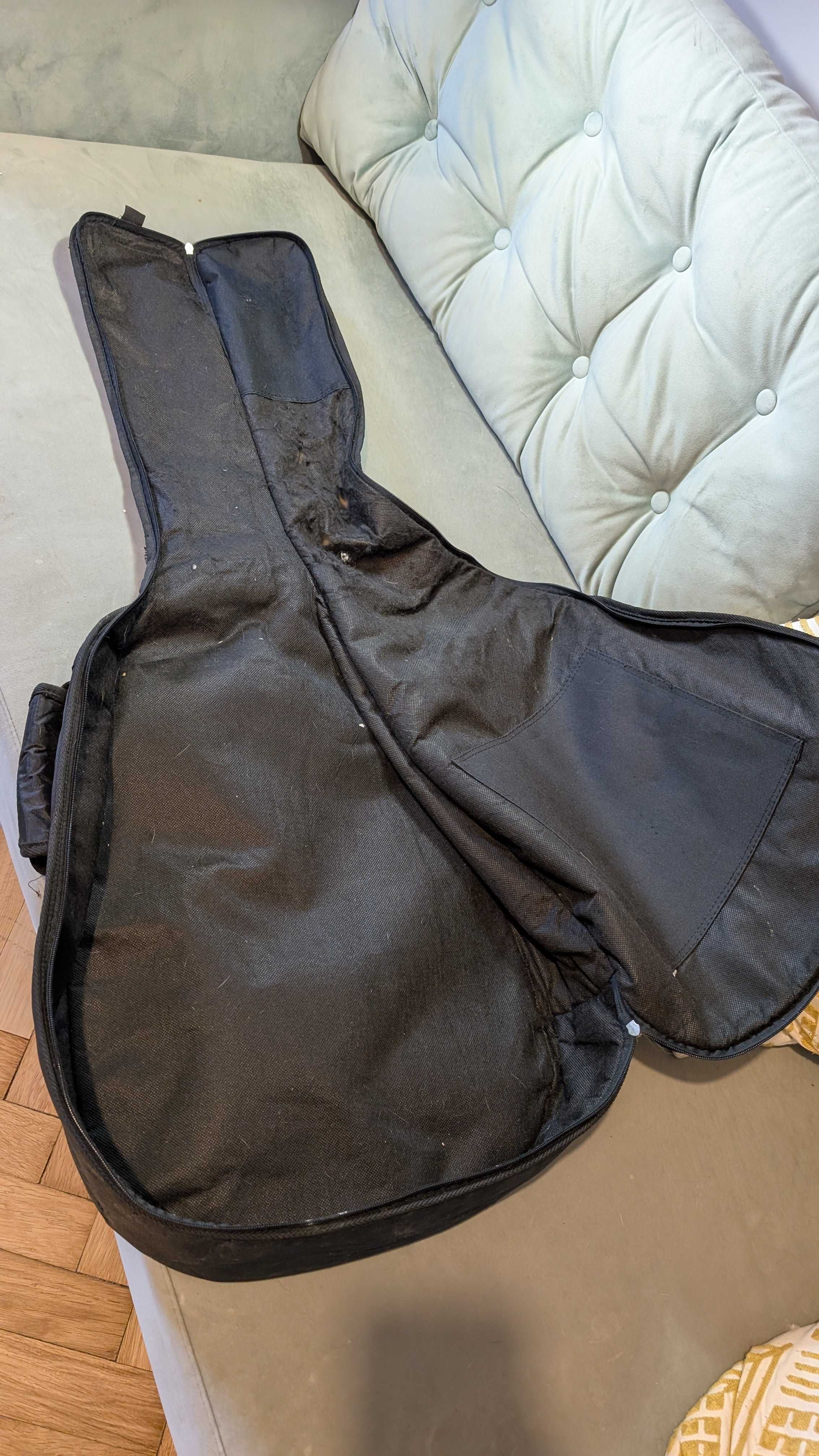 Czarna Gitara Akustyczna Rosario z Pokrowcem - Wygodna, na Start