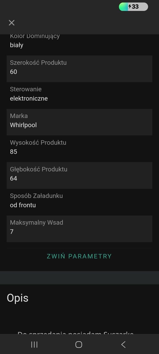 Suszarka whirpool do ubrań