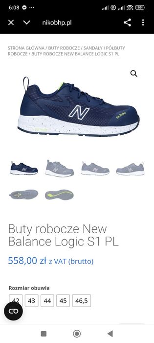 Buty robocze New Balance Logic s1