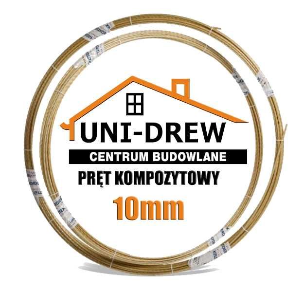 Pręt zbrojeniowy kompozytowy kompozyt 10mm jak stal 14 50m