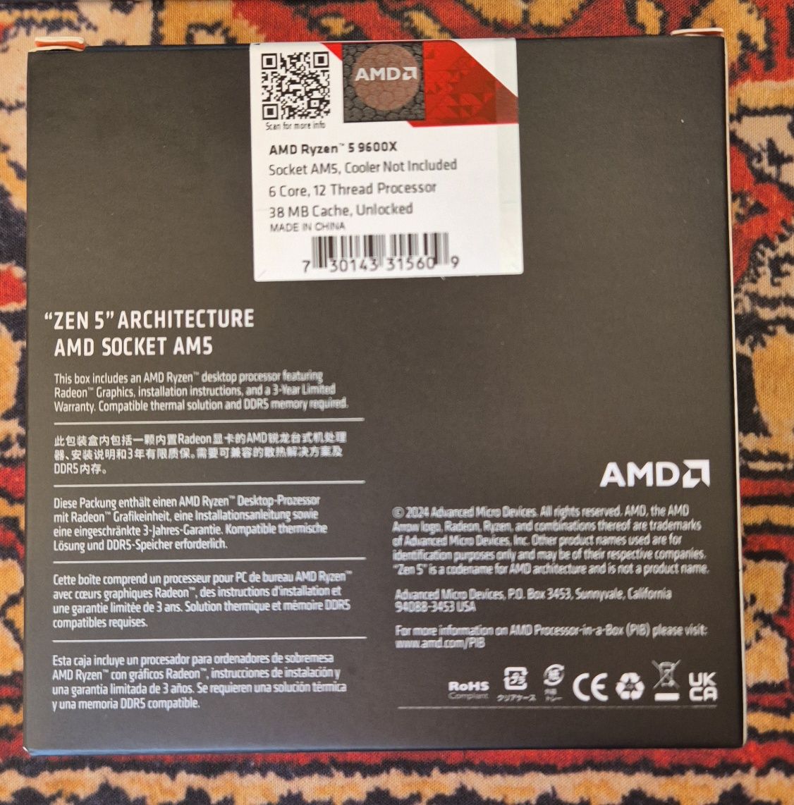 Procesor Ryzen 5 9600X z gwarancją