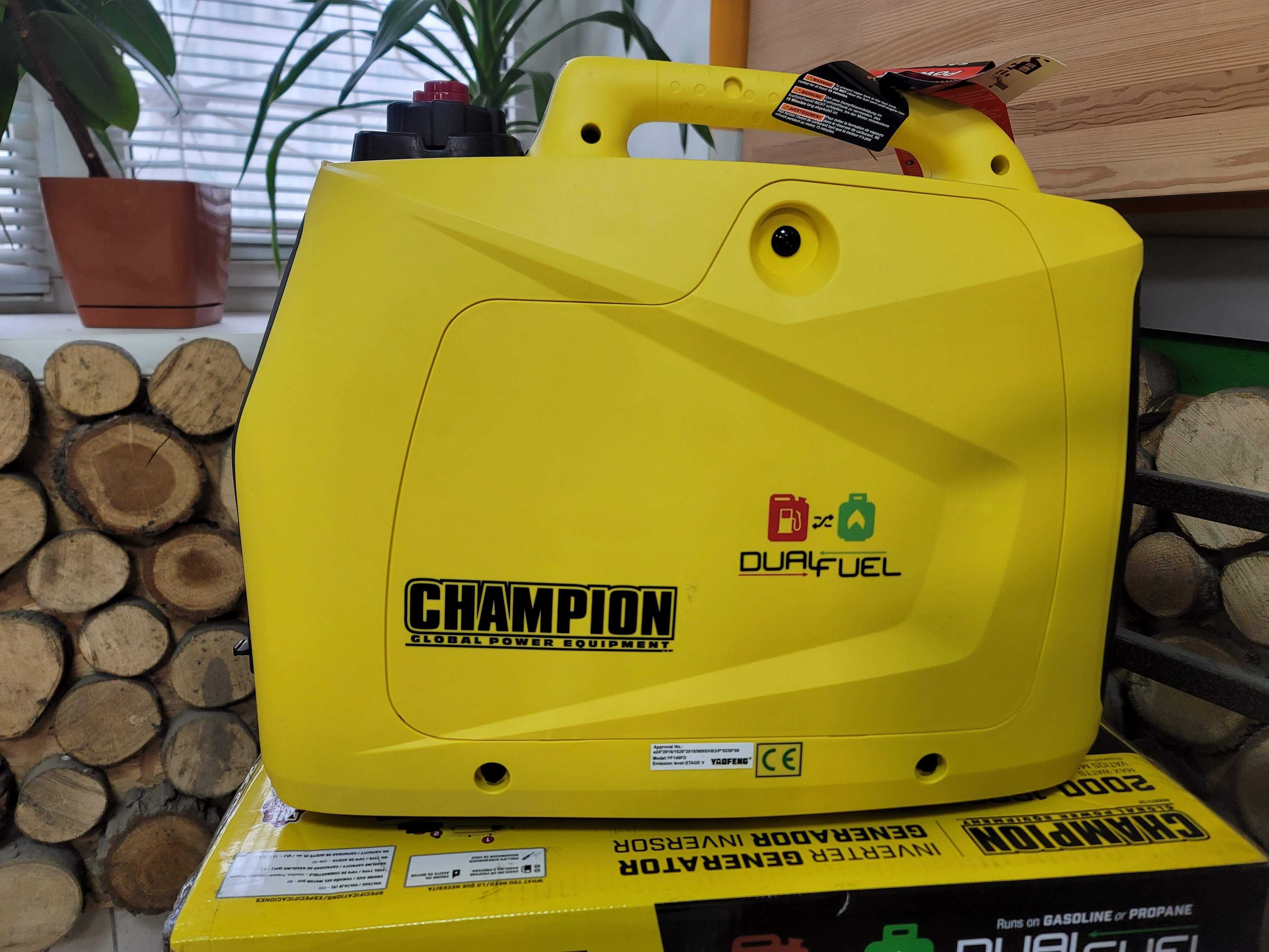 Інверторний генератор Champion DualFuel 2 кВт (ГАЗ-Бензин 2-палива)