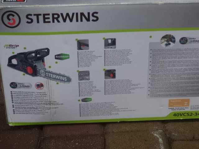 Kosiarka aku . 40VLM2-42P.1 +Nożyce do żywopłotu + Piła STERWINS