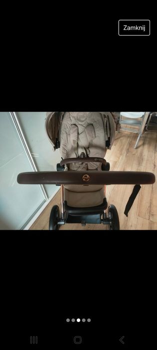 Cybex priam beige simple flowers 2.0 Gondola stelaz i spacerówka