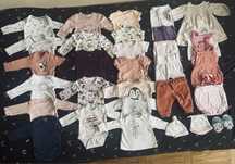 Paka paczka ubranek dla dziewczynki noworodka 50 56 62 H&M Next Baby