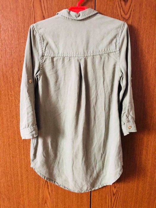 Koszula khaki piekne kwiaty