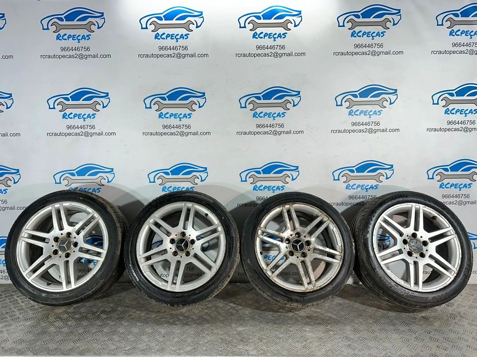 .Conjunto Jantes 17 AMG Originais Mercedes Benz 5x112 7.5J 8.5J ET47 ET58 A2044014502 A2044014602