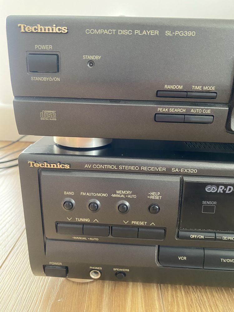 Odtwarzacz CD Technics SL PG 390 i Amplituner Technics SA -EX320
