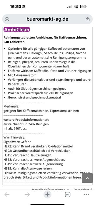 Tabletki do czyszczenia ekspresu Jura,Siemens,Delonghi,Nivona,Krups,