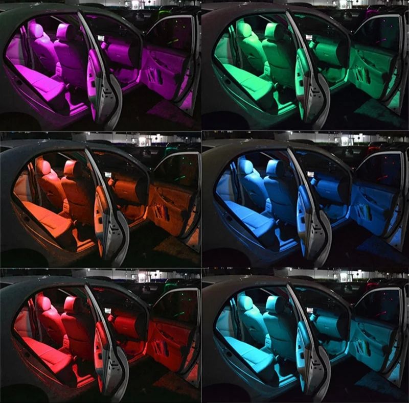 Led лампы салонка RGB 36мм 41мм 16 цветов пульт подсветка салона RGB