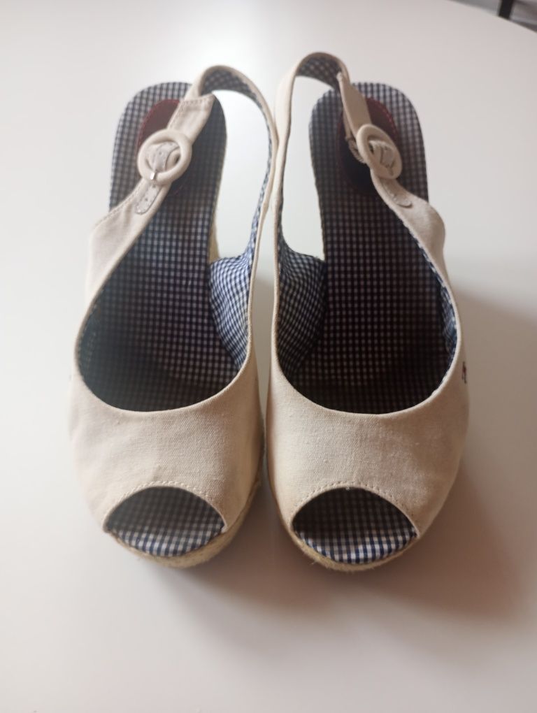 Buty sandały na koturnie 38 Tommy Hilfiger