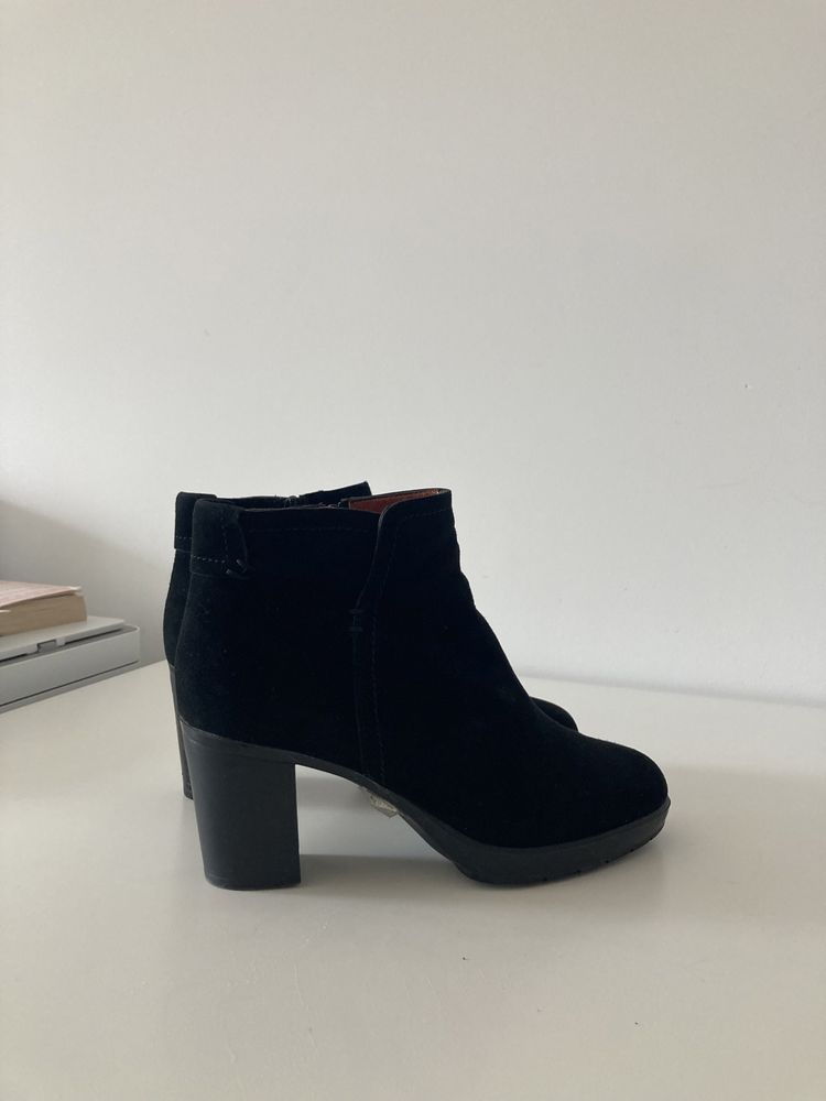 Botas vintage camurça preta t. 37