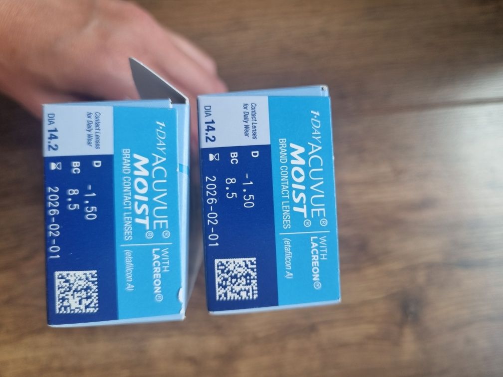 Soczewki kontaktowe D -1.5 1-dniowe Acuvue Moist