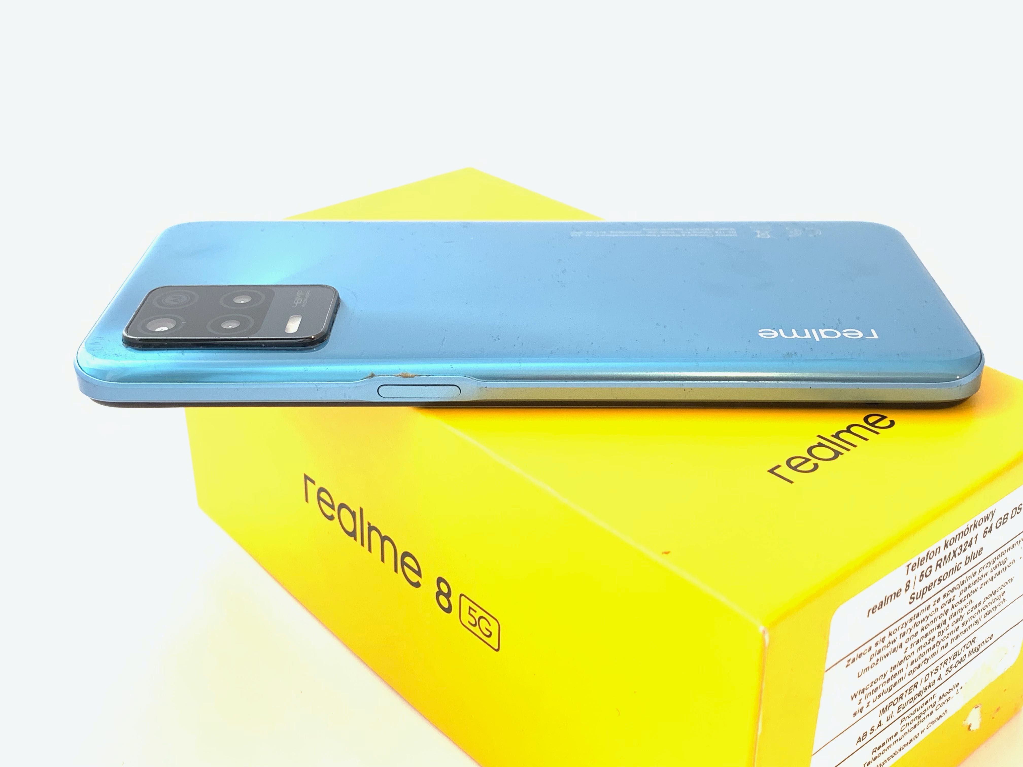 Telefon Realme 8 5G 64GB Niebieski | Bdb- | Sklep | Gwarancja