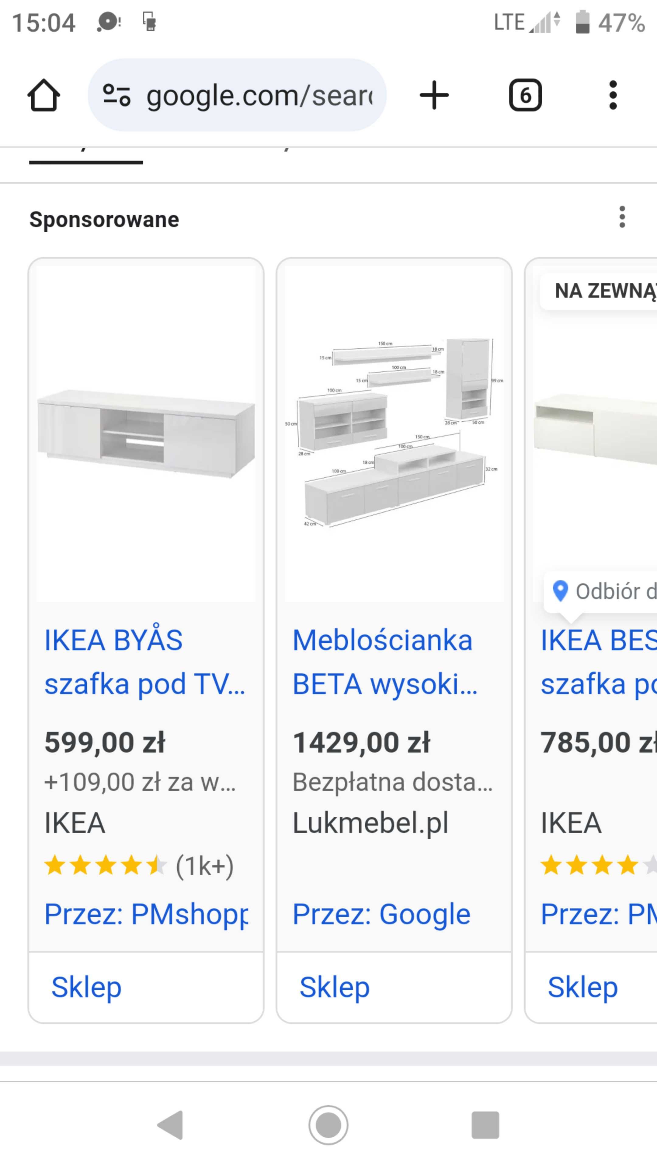 Szafka Ikea byas rtv stan bdb