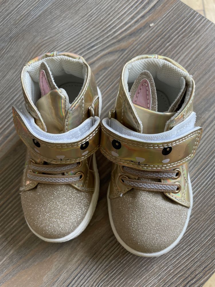 Золоті черевички ботинки шузи