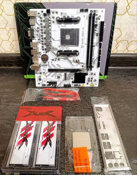 Ryzen 5 5500 + Материнка плата B450 + 16 DDR4 Комплект Новий AM4