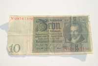 Stary banknot 10 marki 10 reichsmark 1929 antyk Niemcy - III Rzesza