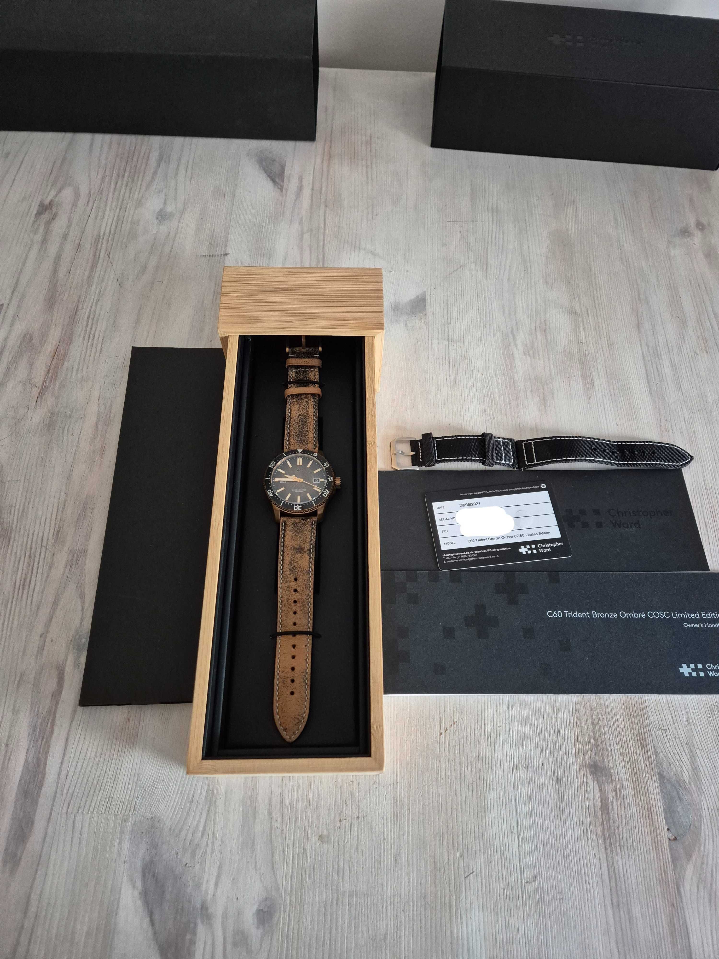 Christopher Ward C60 Trident PRO600 Bronze Ombre COSC komplet