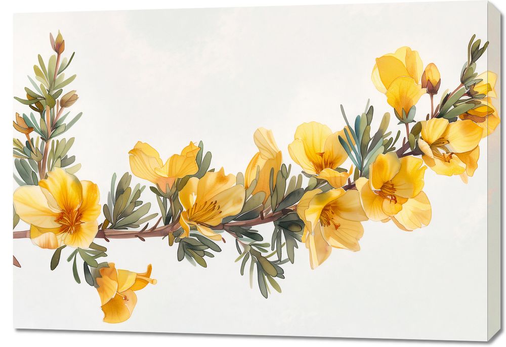 Obraz 100x70cm Żółte Kwiaty