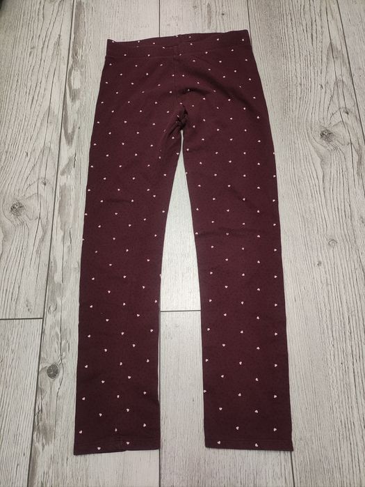 Spodnie H&M roz. 140 w serduszka