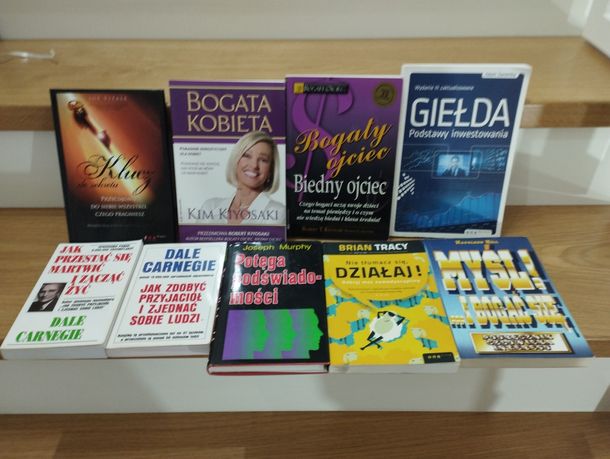 Pakiet 9 książek. Kiyosaki Carnegie Vitale Hill Tracy Murphy Zaremba