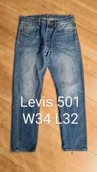 Spodnie Jeans Levis Levi's 501. W34 L32. Niebieskie

Niebieskie. Y2k.