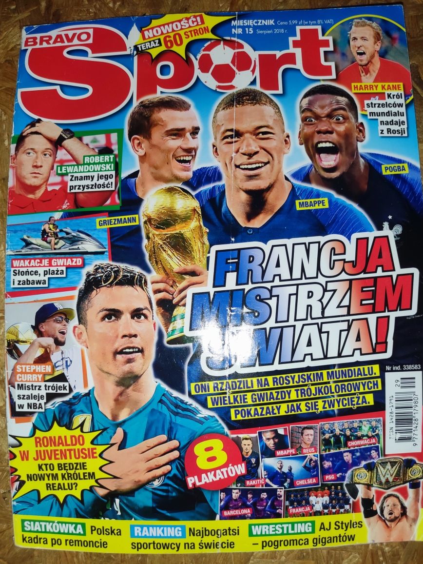 Czasopismo gazeta z 2018 o sporcie Bravo sport